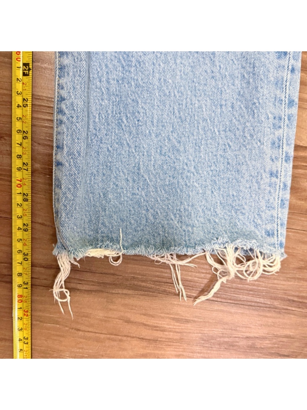Levi’s Premium Ribcage Straight Jeans 27 Tango Swing Light Wash Distressed - Picture 9 of 16